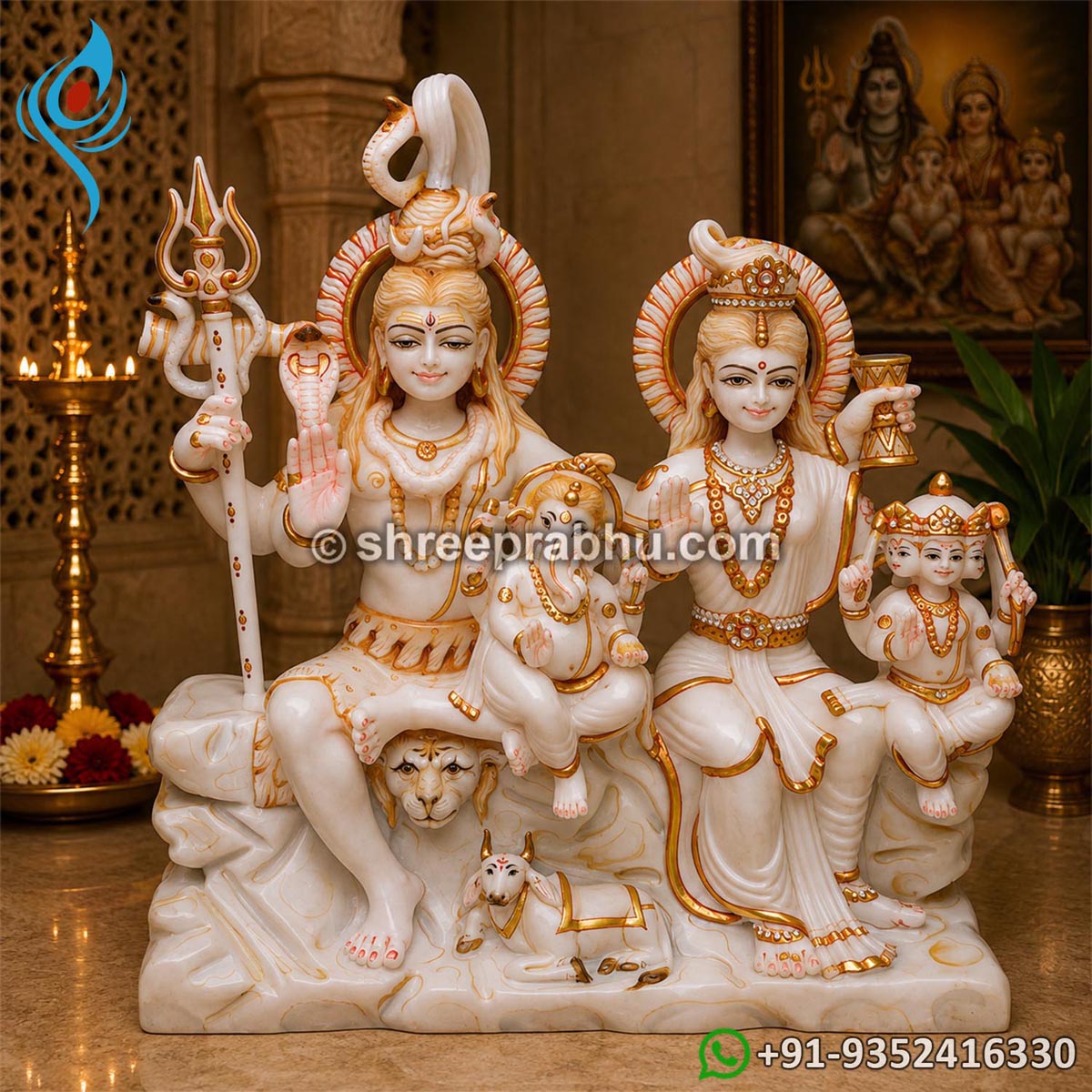 Lord Shiv Parivar Stone Statue