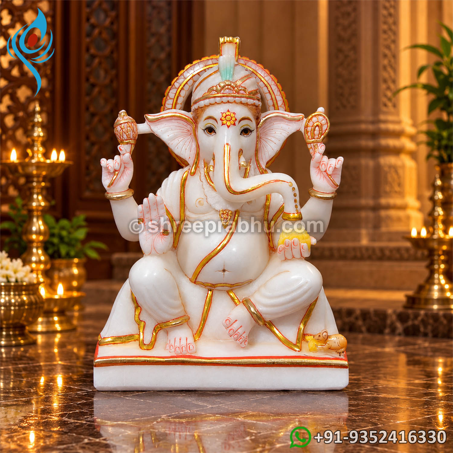 Lord Ganesha Marble Statue