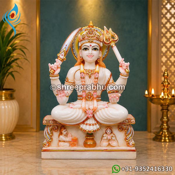 Premium White Marble Santoshi Mata Murti