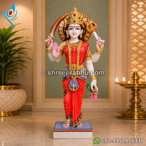 Standing Santoshi Mata Marble Murti