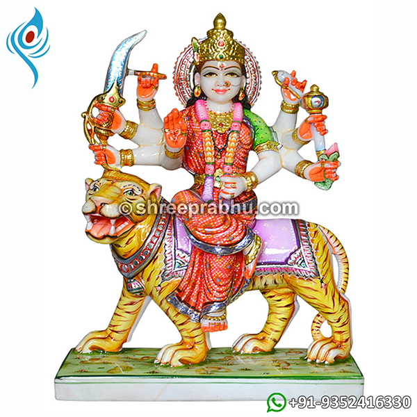 Ambe Mata Marble Statue