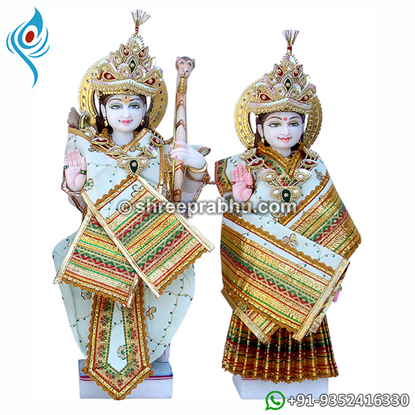 Ram sita marble murti