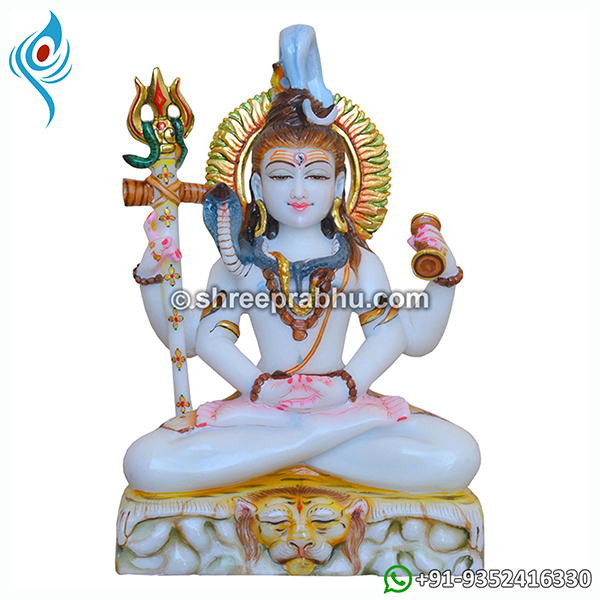 white marble shiva statue