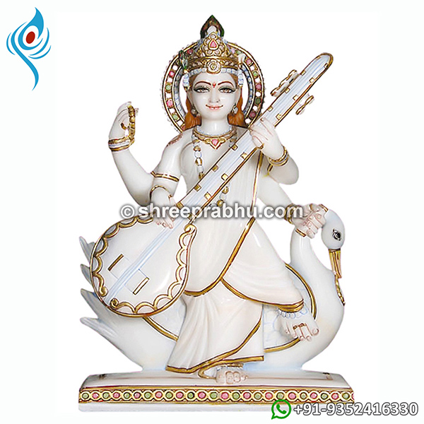 Marble saraswati idol