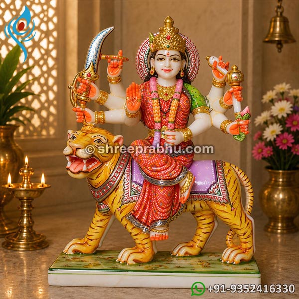 Ambe Mata Marble Statue