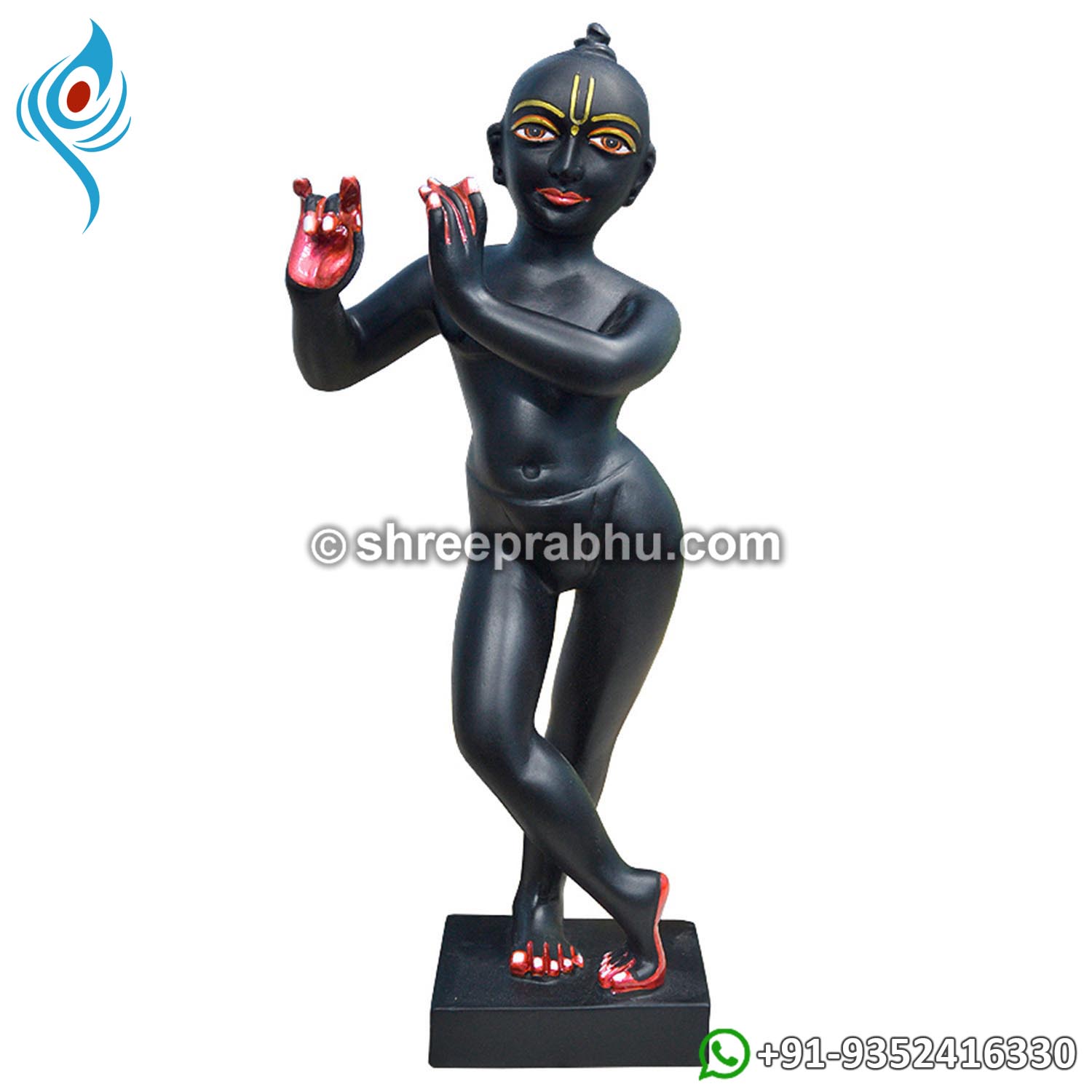 Black stone iskcon krishna murti