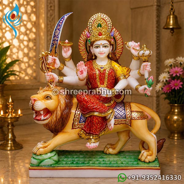 Durga Maa Marble Idol for Home