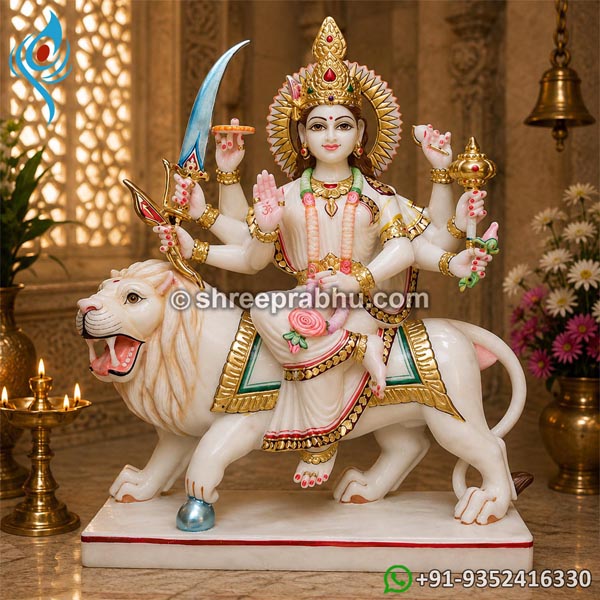 Durga Maa Marble Statue