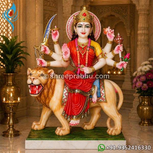 Durga mata marble statue