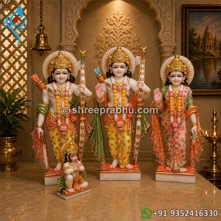 Exclusive marble ram parivar statue