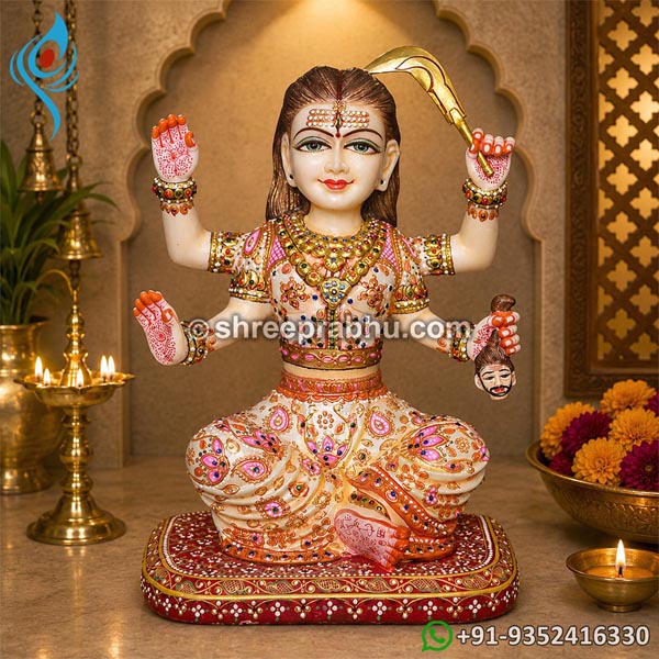 Four Armed Shiva Marble Murti