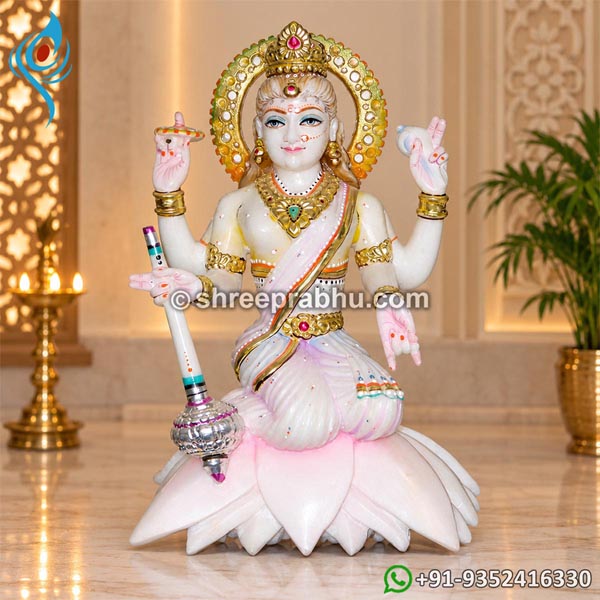 God Laxmi Marble Statue