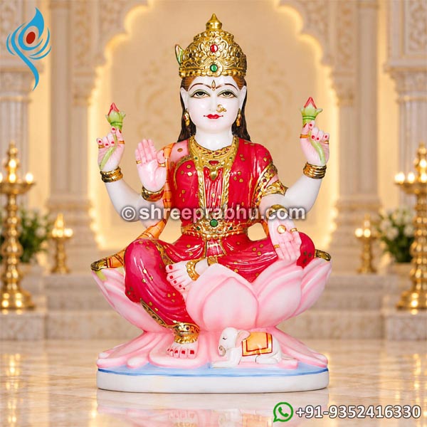 Goddess Lakshmi Marble Statue