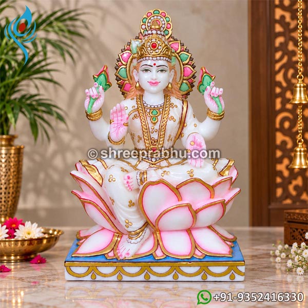 Goddess Laxmi Marble Statue