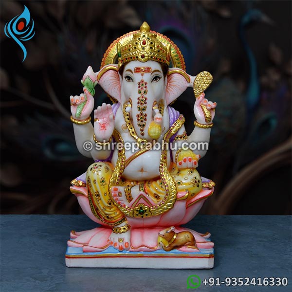 Handmade Marble Ganesh Murti