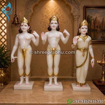 Iskcon Marble ram darbar Statue