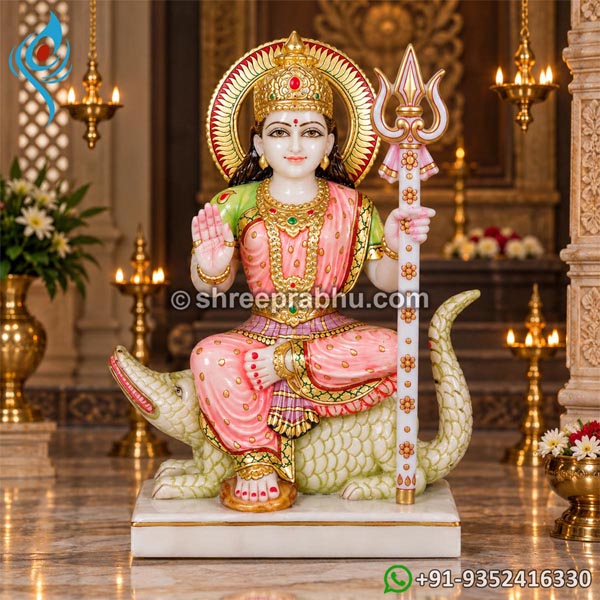 Khodiyar Mata marble sculpture