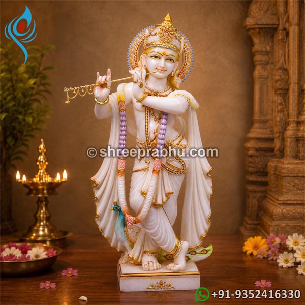 Krishna idol in marble