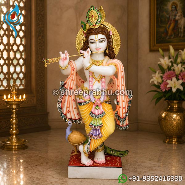 Krishna ji murti marble