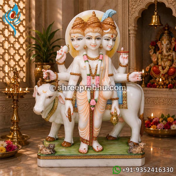 Lord Dattatreya Marble Statue