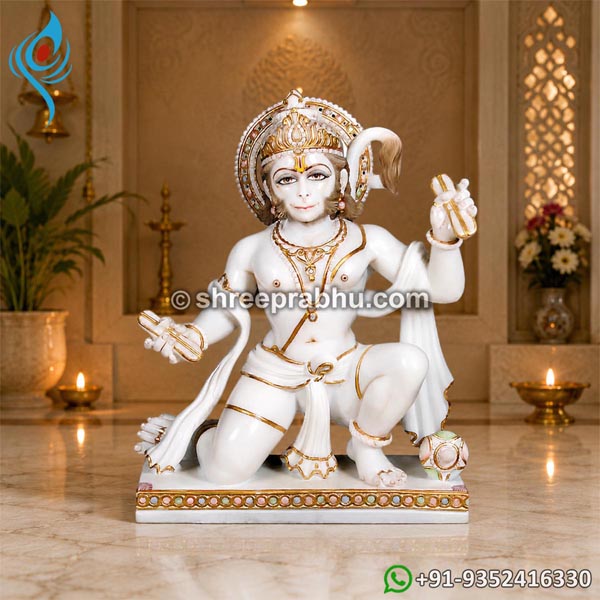 Lord hanuman marble statue