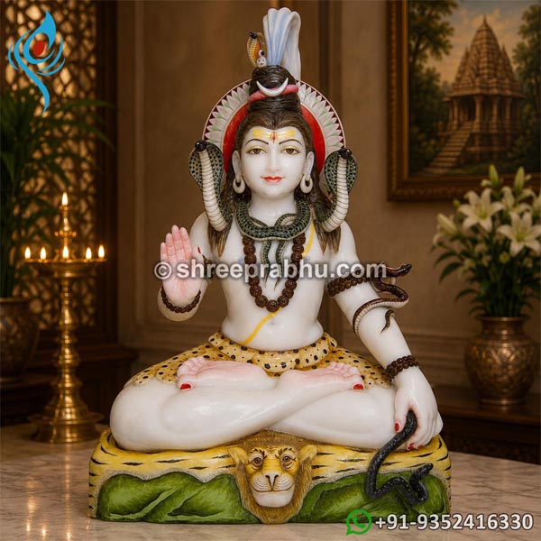 Lord shiva marble murti
