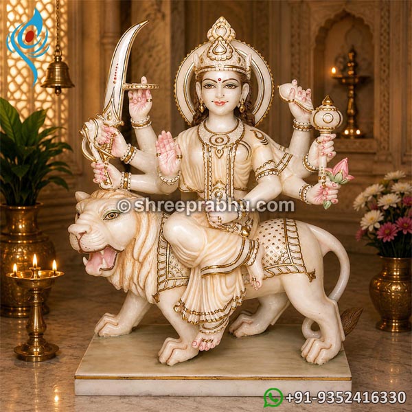 Maa Durga Marble Idol