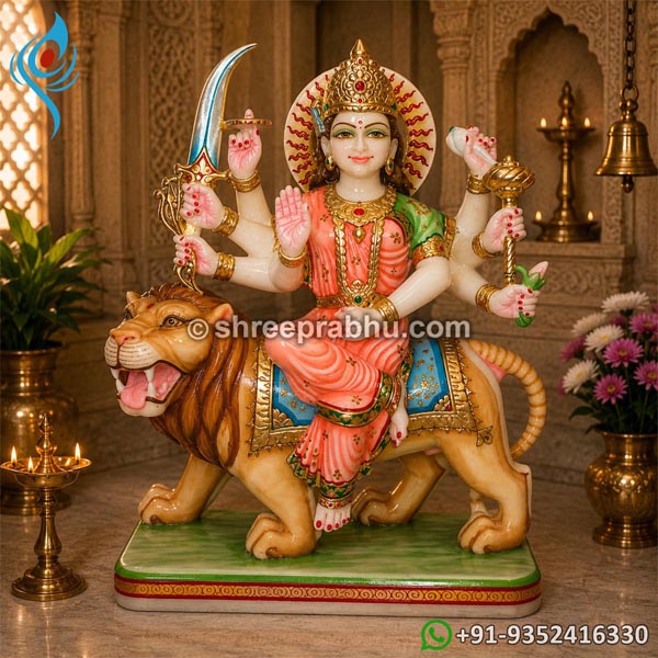Maa Durga Marble Statue