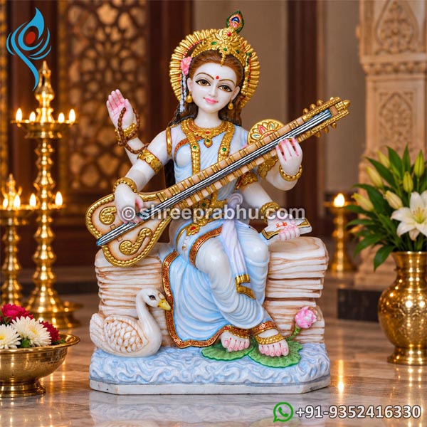 Maa saraswati marble murti