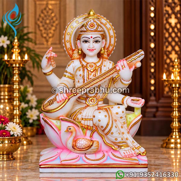 Maa saraswati marble murti