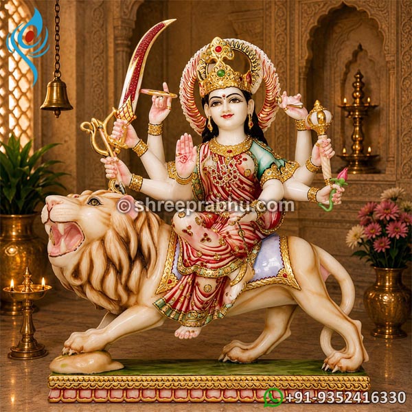 Maa sherawali marble murti