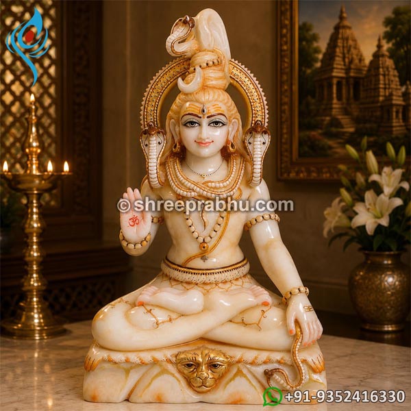 Mahadev marble murti