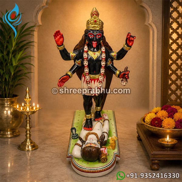 Mahakali Standing Marble Murti