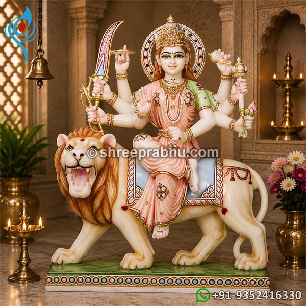 Marble Durga Mata Statue