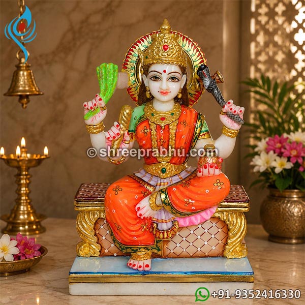 Marble Ganga Devi Idol for Temple