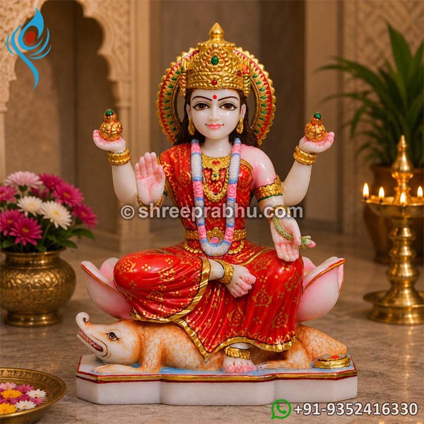 Marble Ganga Mata Statue