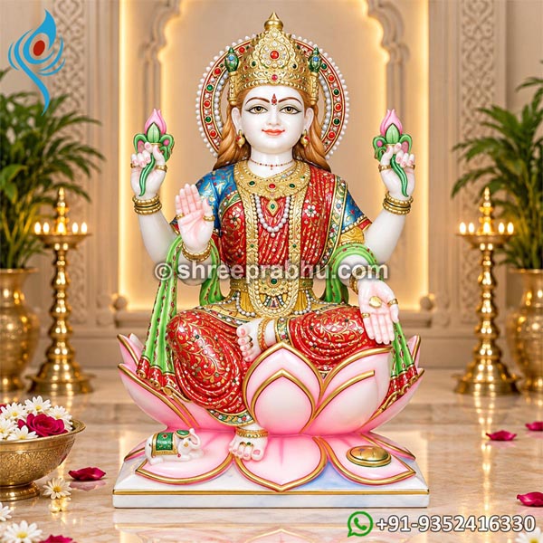 Marble Goddess Laxmi Statue