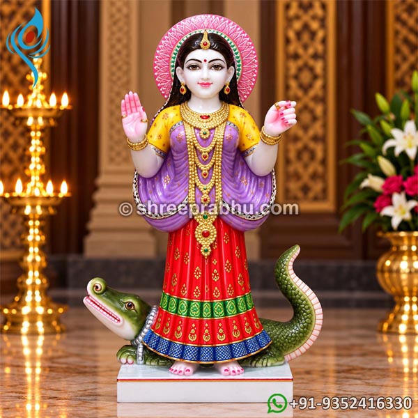 Marble Khodiyar Maa sculpture