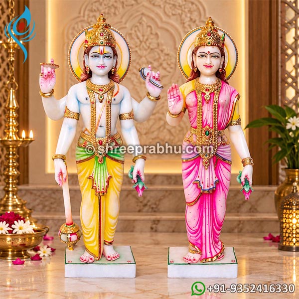 Marble Lakshmi Narayan Statue