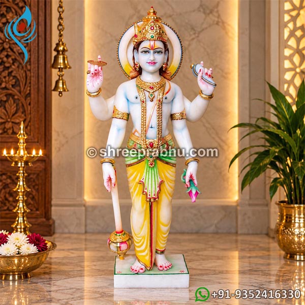 Marble Lord Vishnu Statue