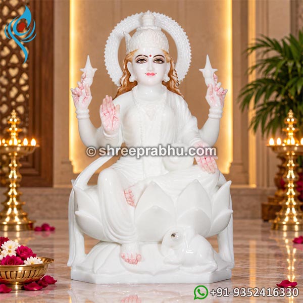 Marble Maa Lakshmi Statue