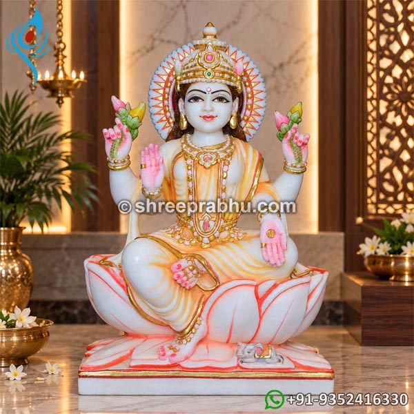 Marble Mahalaxmi Statue