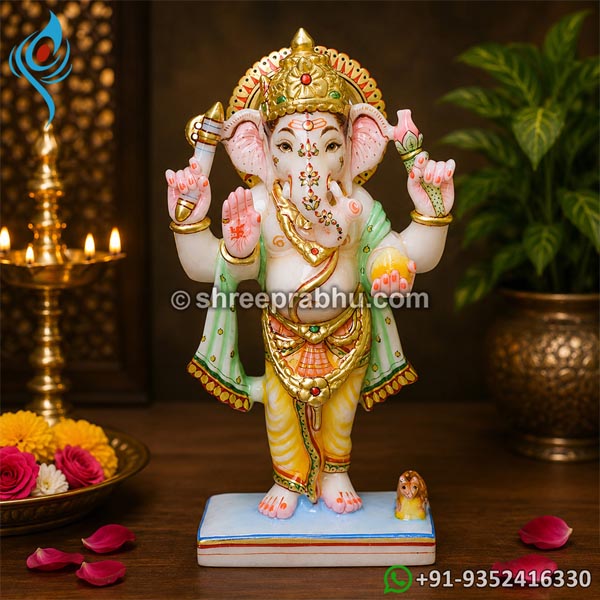 Marble Standing ganesh statue