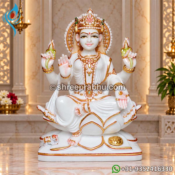 Marble Statue Lakshmi Mata Idol