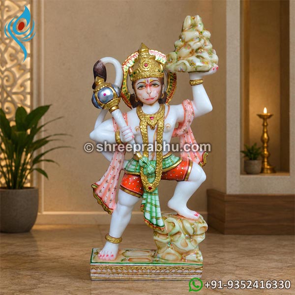 Marble Veer Hanuman Statue