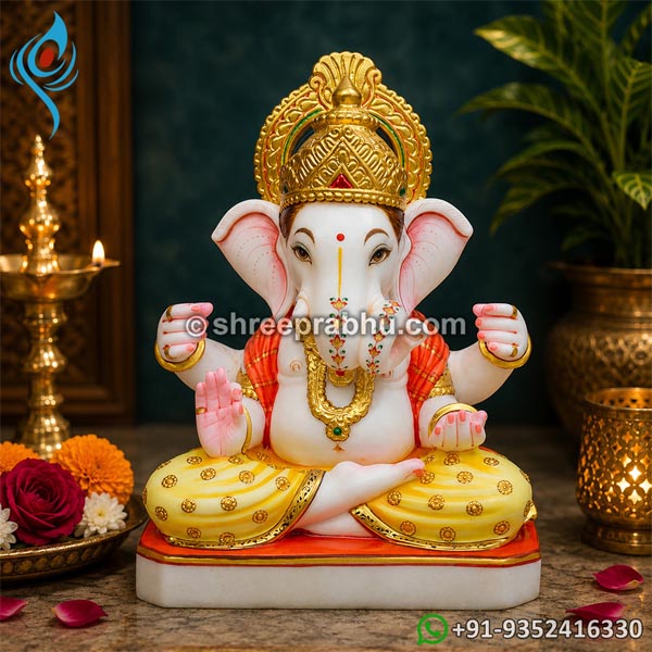 Marble dagdusheth ganesh murti