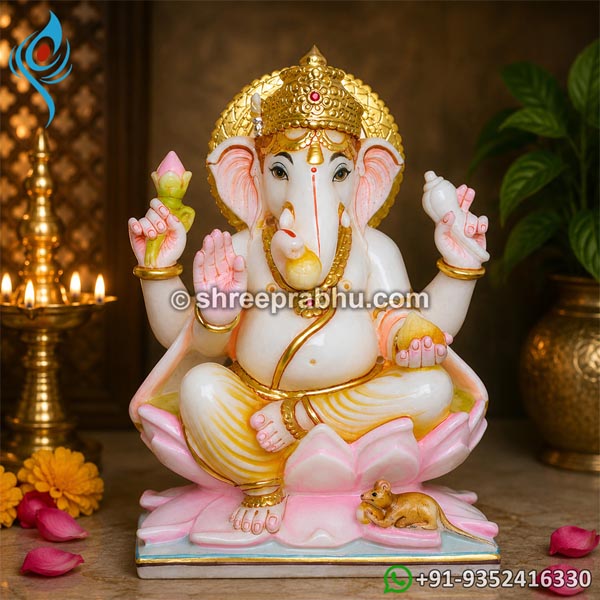 Marble ganesh idol for home