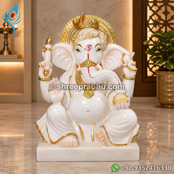 Marble idol of ganesh