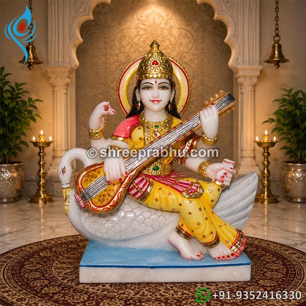 Marble idol of saraswati