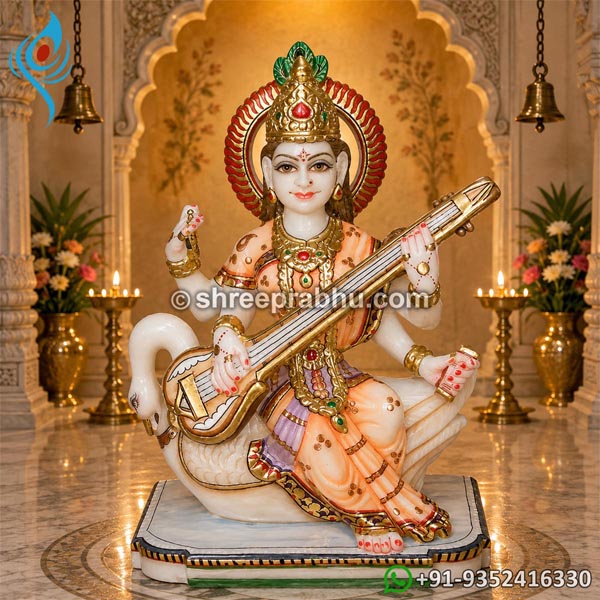 Marble idol of saraswati